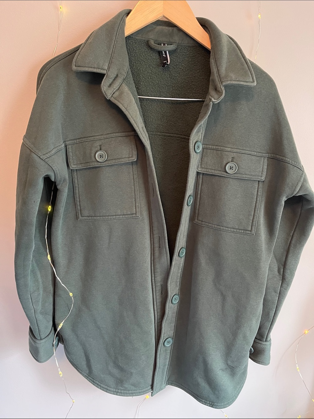Olive Green Button-Up Shacket